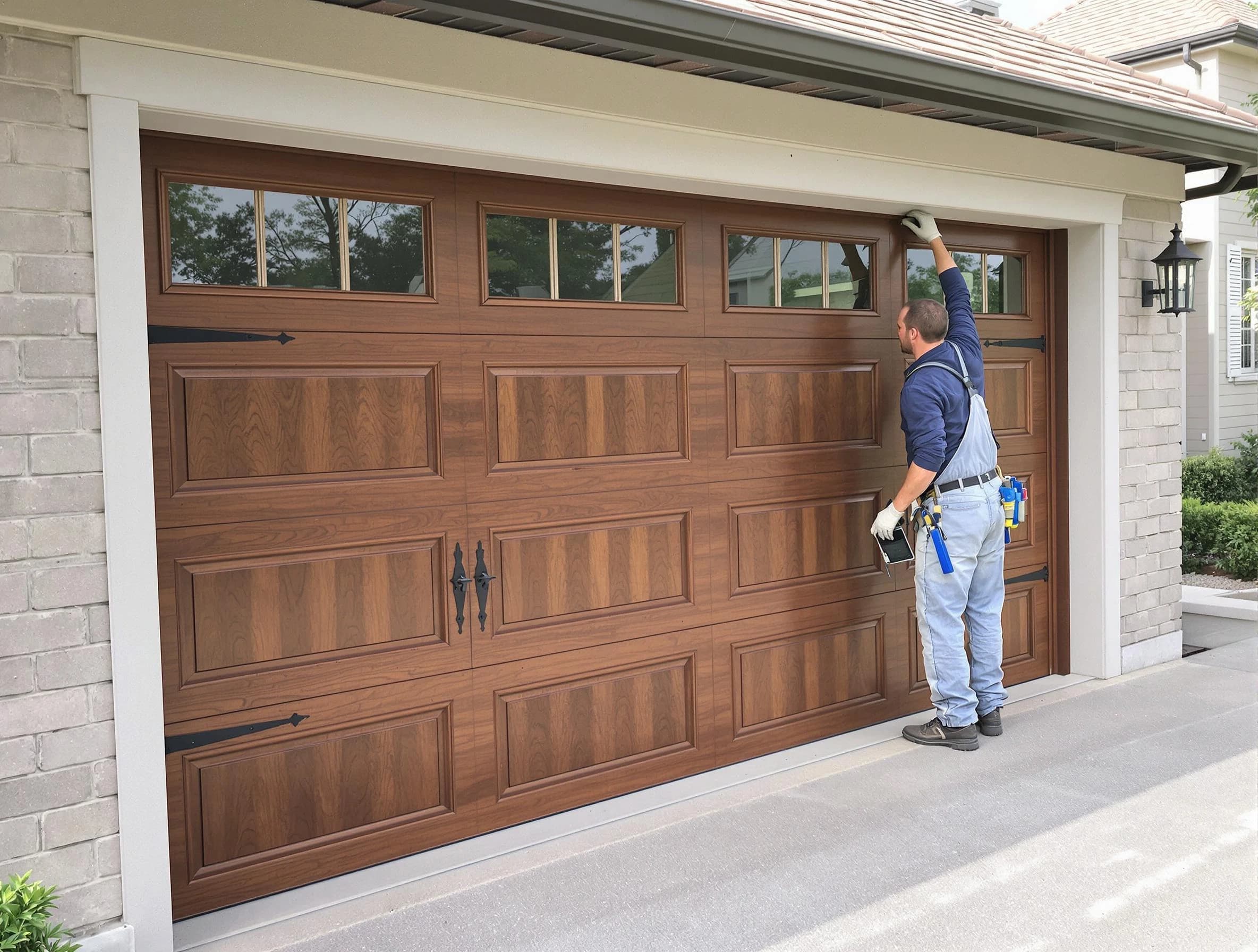 Custom garage door showcase by White Bluff Garage Door Repair in White Bluff