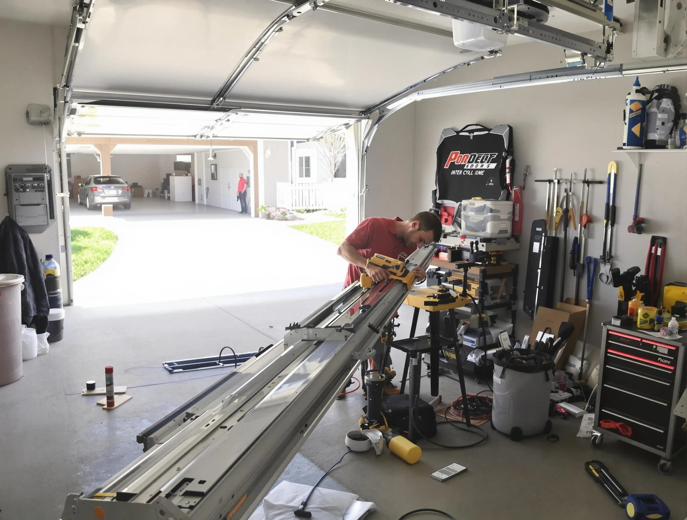 White Bluff Garage Door Repair expert performing track repair in White Bluff