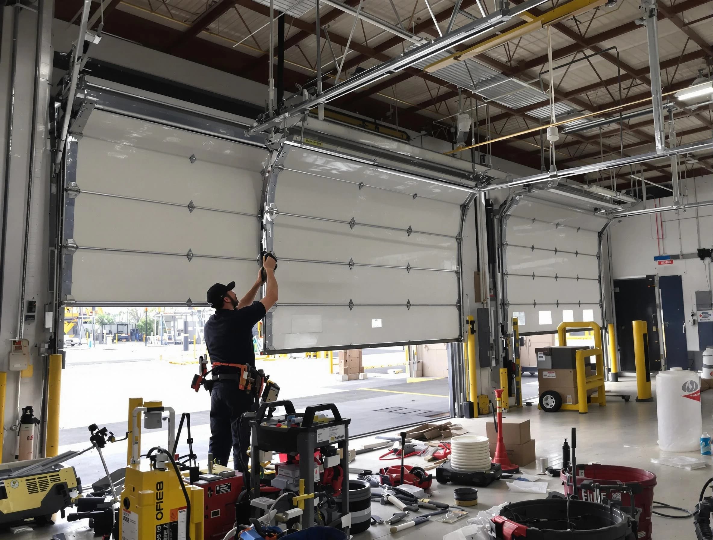 White Bluff Garage Door Repair technician performing commercial garage door repair in White Bluff
