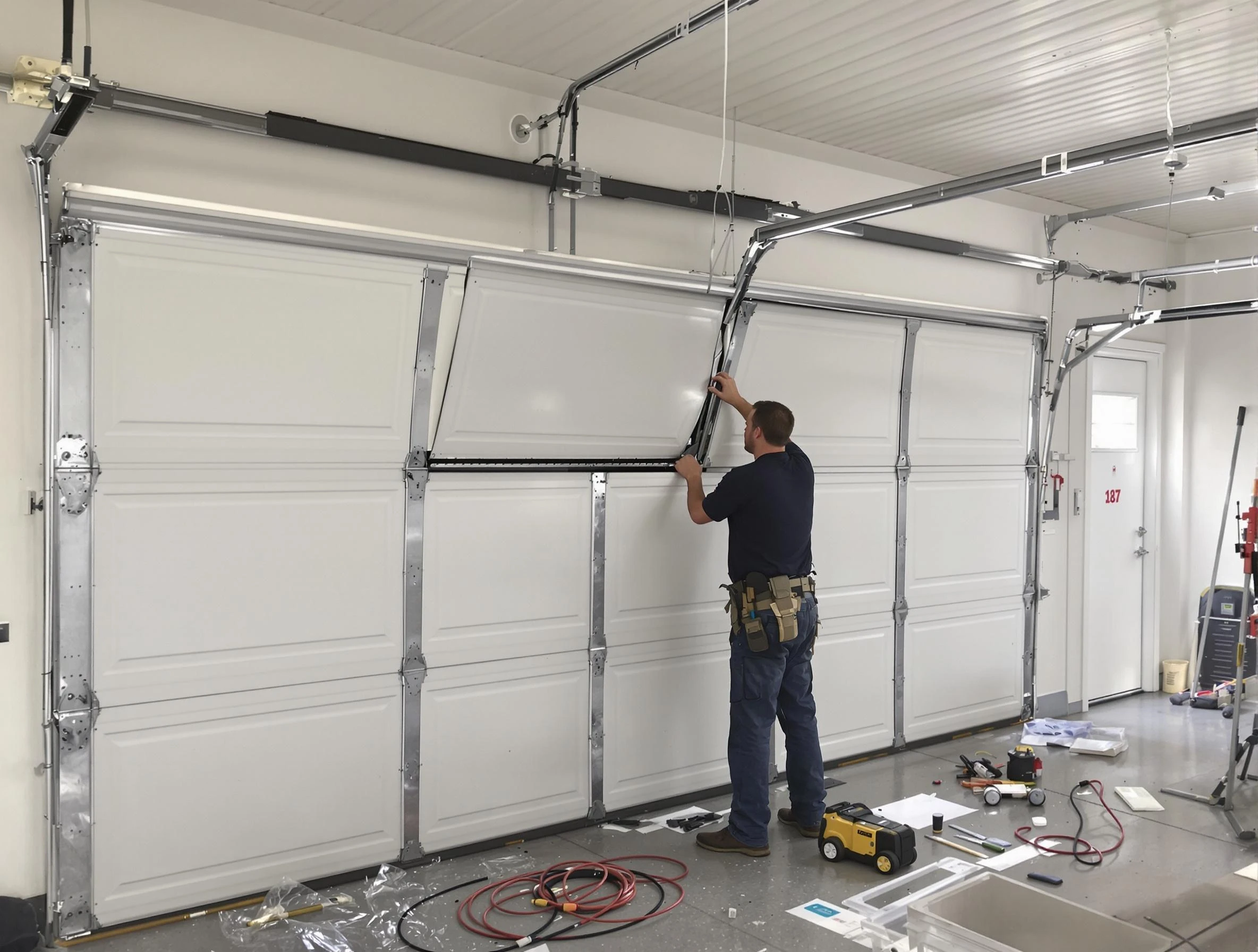 Garage Door Section Replacement in White Bluff