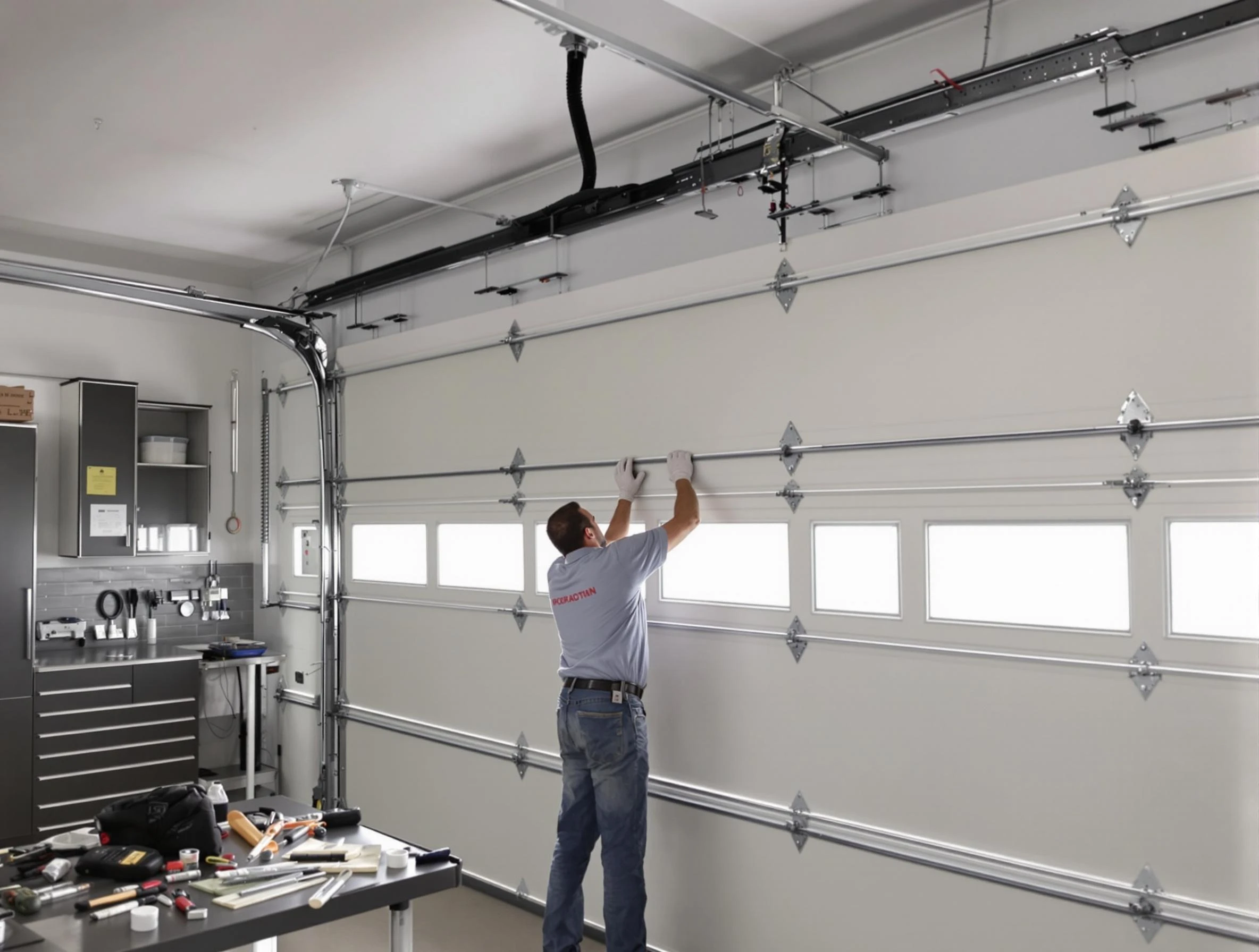 Garage Door Track Repair in White Bluff