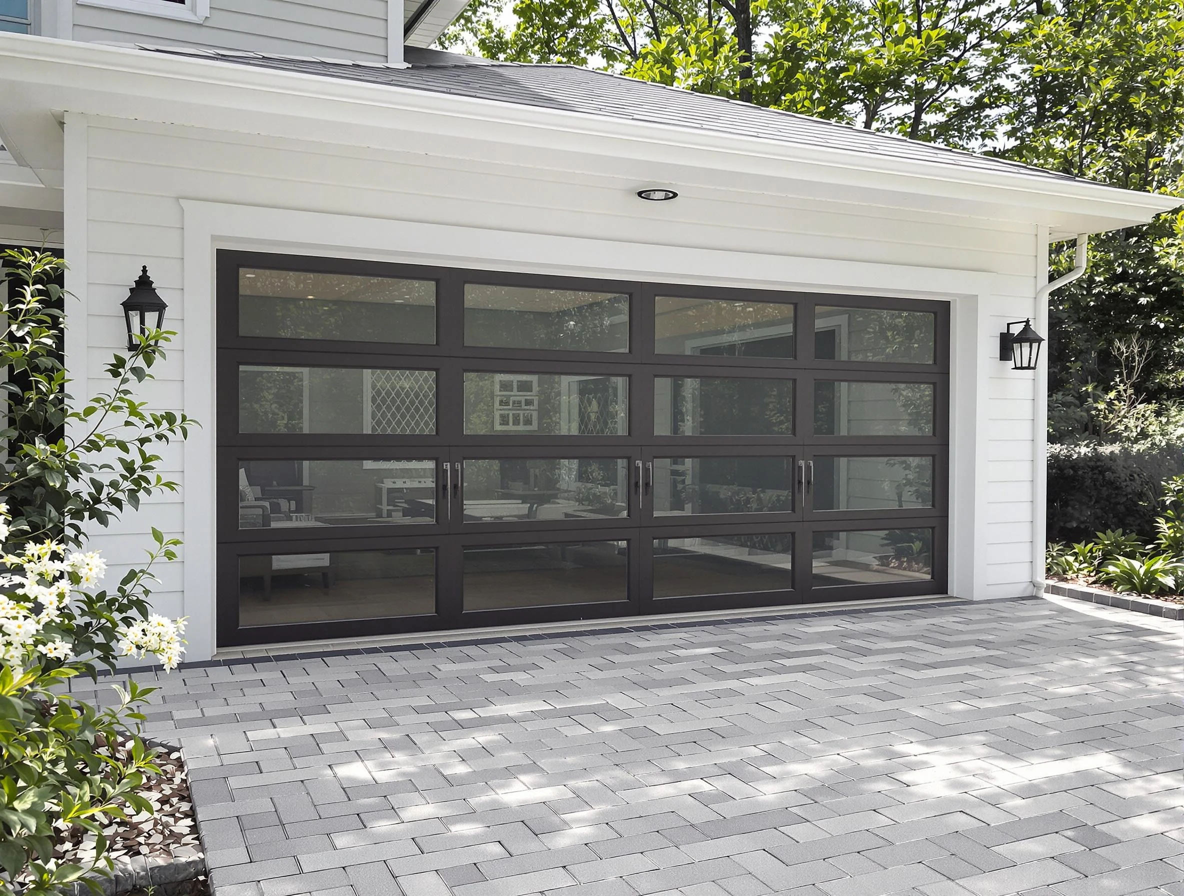 White Bluff Garage Door Repair design specialist presenting custom garage door options to White Bluff homeowner