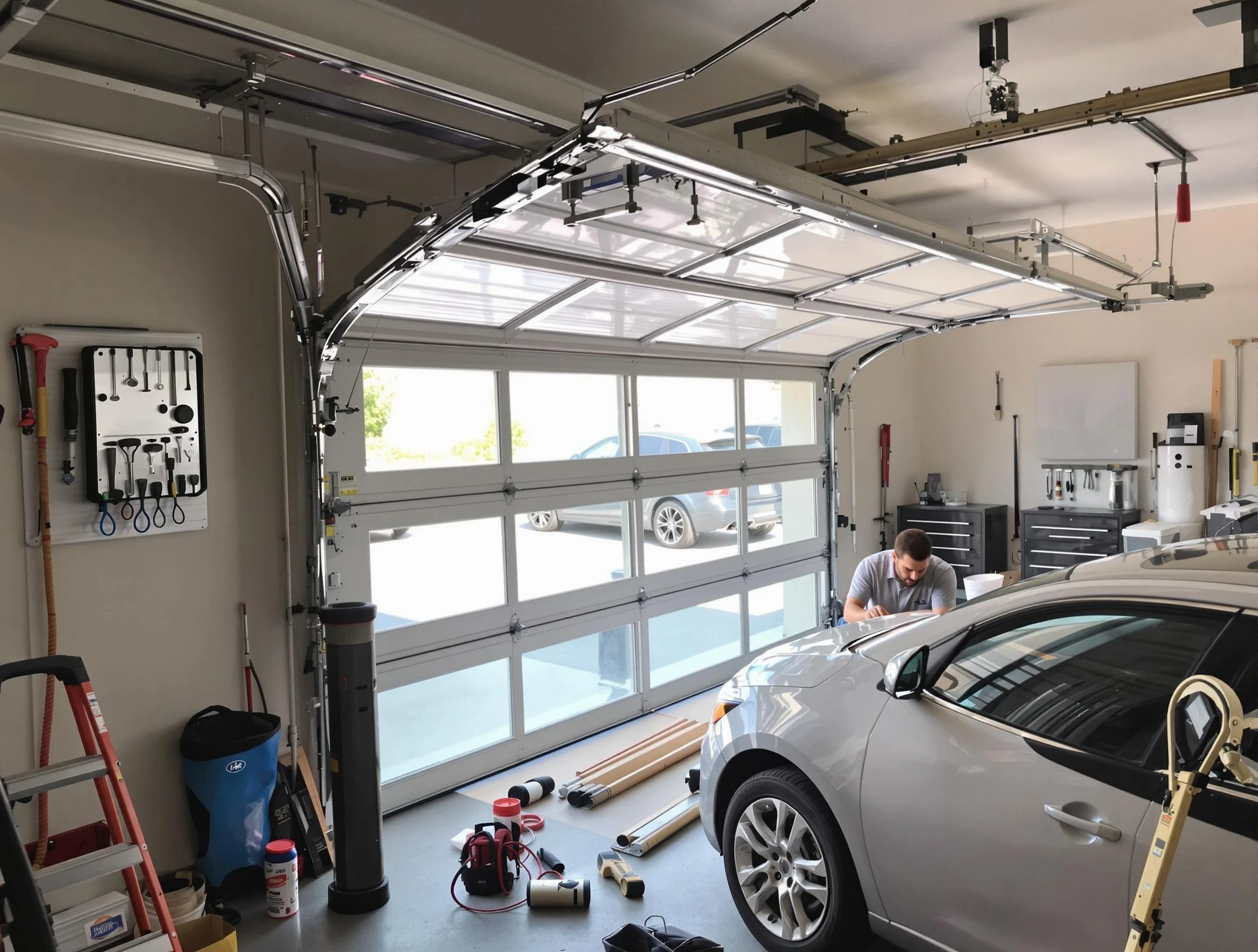 Garage door noise reduction service by White Bluff Garage Door Repair in White Bluff