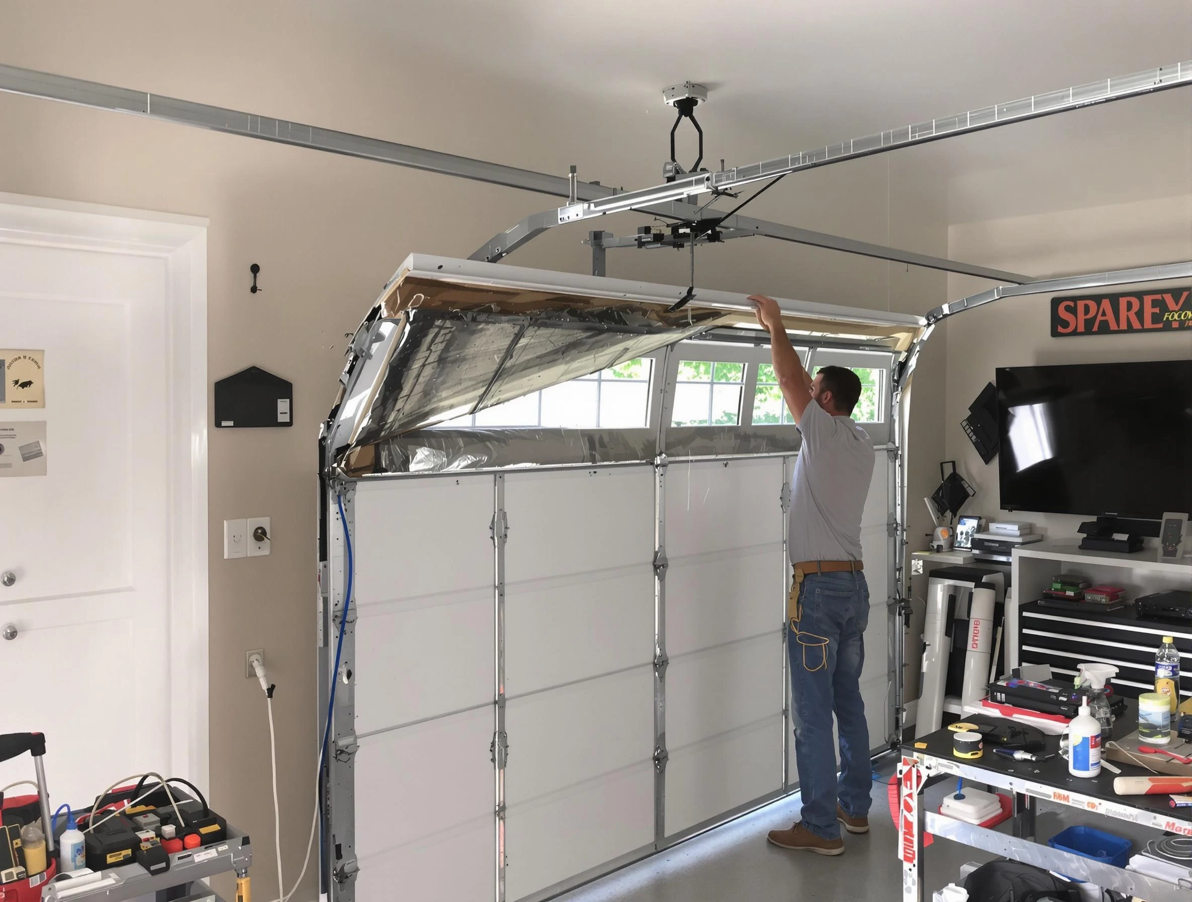 Garage door section replacement by White Bluff Garage Door Repair in White Bluff